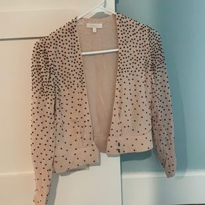 Intropia nude beaded cover up jacket